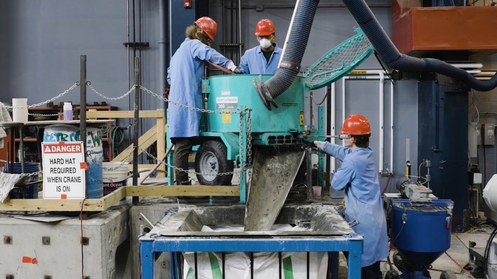 康奈尔大学的研究人员正在研究水下混凝土3D打印技术。图片来源：康奈尔大学