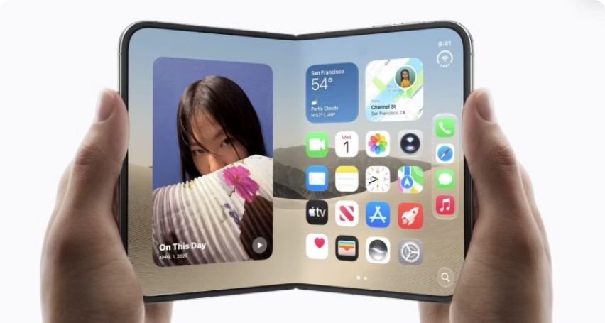 苹果发布iPhone Duo折叠屏手机，铰链盖采用批量生产3D打印钛合金