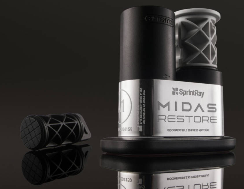 SprintRay推出Midas Restore牙科修复树脂, 牙科3D打印迎来定制化材料新突破